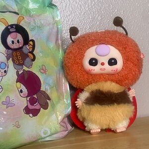 Baby Three Elf Series Lady Bug with Adorable Buck Tooth Plush Keychain